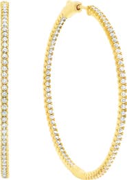 Crislu Medium Pavé Hoop Earrings