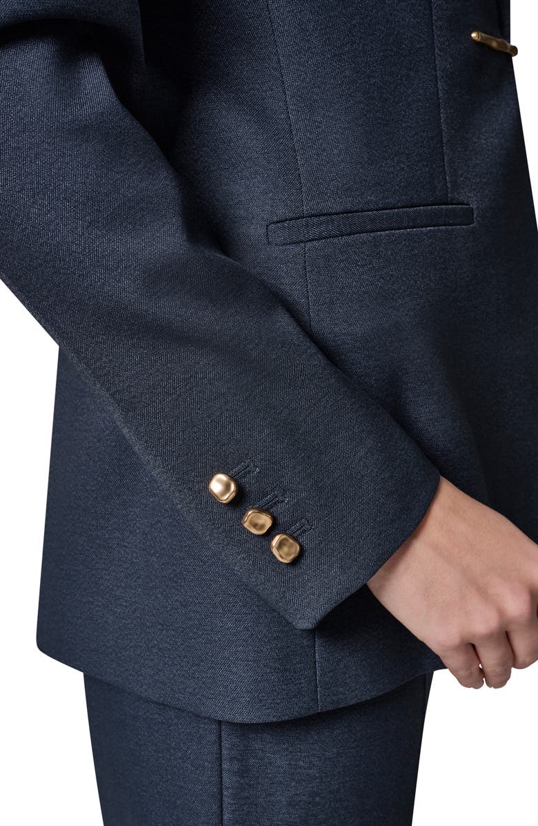 Donna Karan New York Long Blazer, Alternate, color, Nightfall