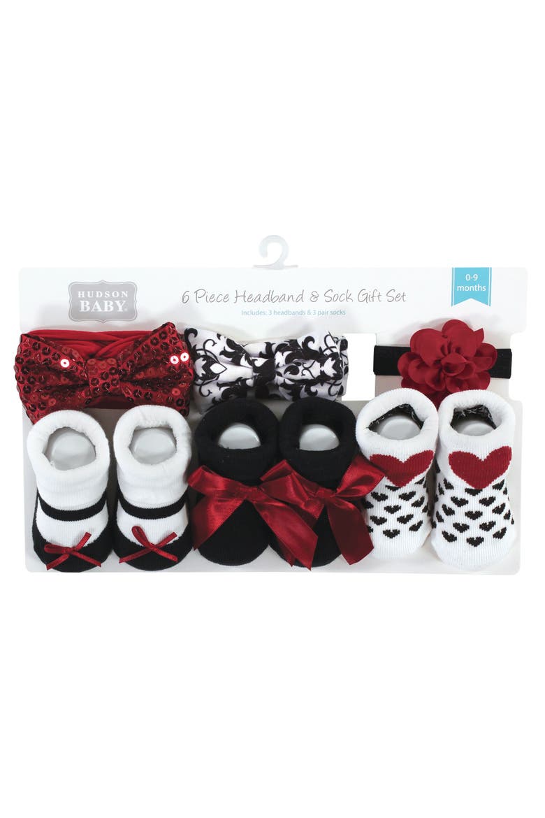 Perfect Pair Headband & Socks Gift Pack, Alternate, color, Red Sequin