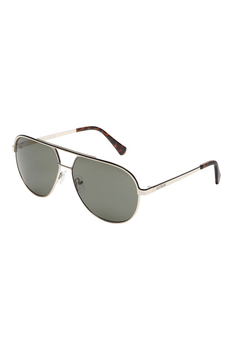 60mm Pilot Sunglasses, Alternate, color, GOLD