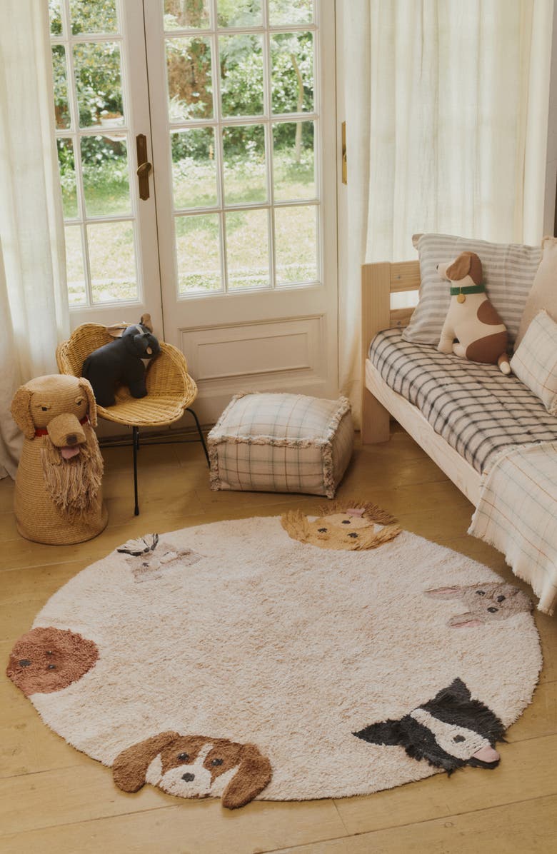 Lorena Canals Dogs Washable Cotton Blend Area Rug, Alternate, color, 