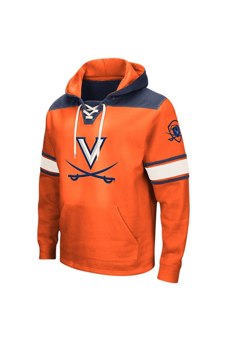 Men's Colosseum Orange Virginia Cavaliers 2.0 Lace-Up Pullover Hoodie, Alternate, color, Orange