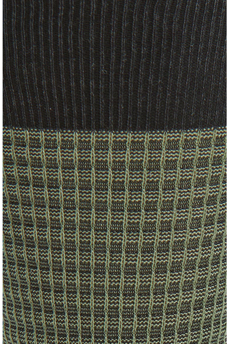 Smythson Textured Check Dress Socks, Alternate, color, DARK GREY MIX