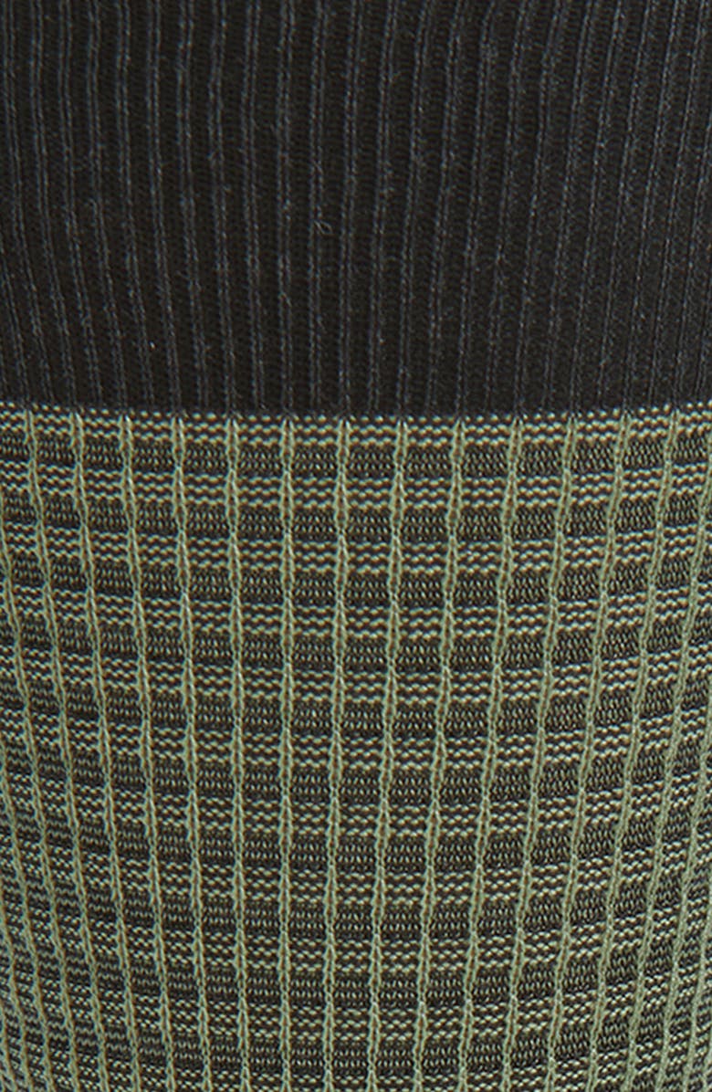 Pantherella Smythson Textured Check Dress Socks, Alternate, color, Dark Grey Mix