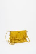 BIMBA Y LOLA Small Leather Fringed Clutch