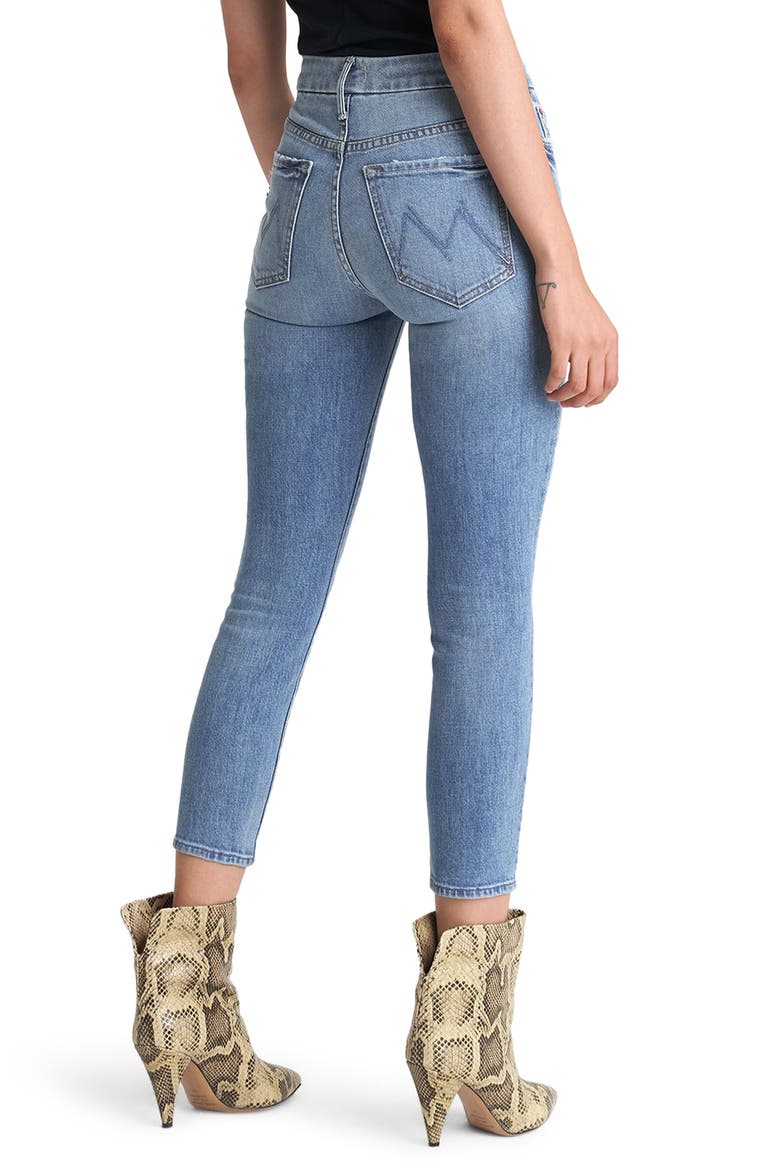The Looker Ripped High Waist Crop Skinny Jeans, Alternate, color, LETS KICK IT