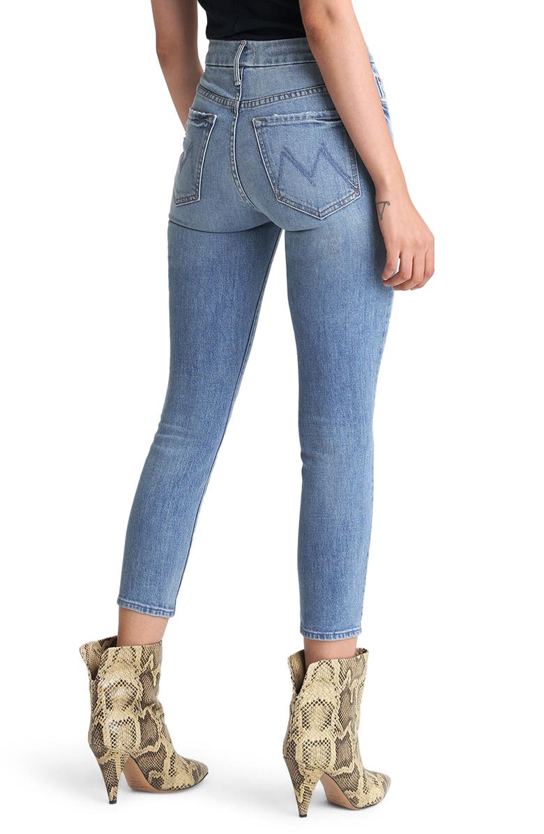 MOTHER The Looker Ripped High Waist Crop Skinny Jeans, Alternate, color, 