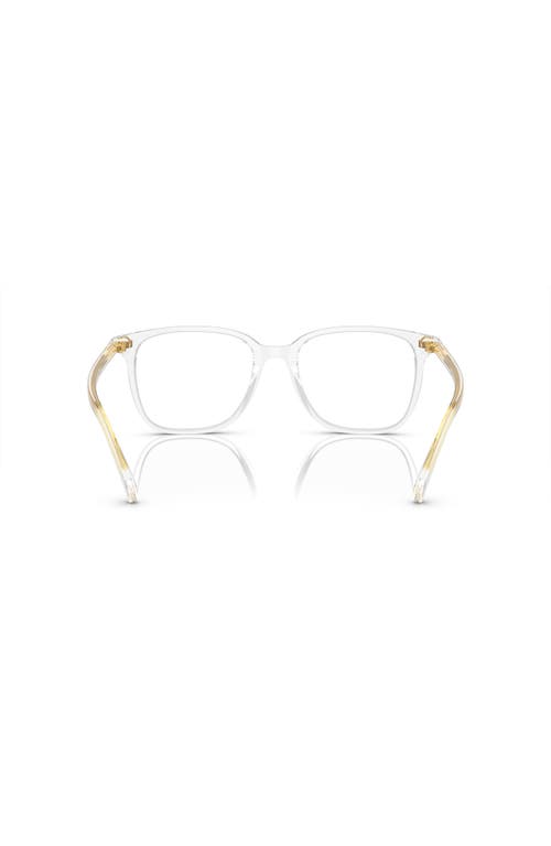 Ralph 52mm Rectangle Optical Glasses In Gold