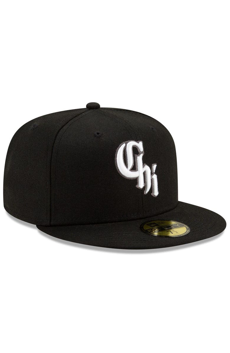 New Era Men's New Era Black Chicago White Sox 2021 City Connect 59FIFTY Fitted Hat, Alternate, color,