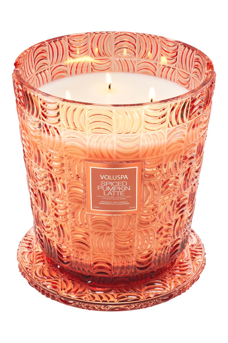 Spice Pumpkin Latte 5-Wick Hearth Candle, Alternate, color, SPICED PUMPKIN LATTE