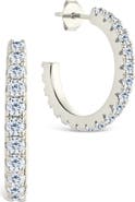 Sterling Forever Eleri Cubic Zirconia Hoop Earrings