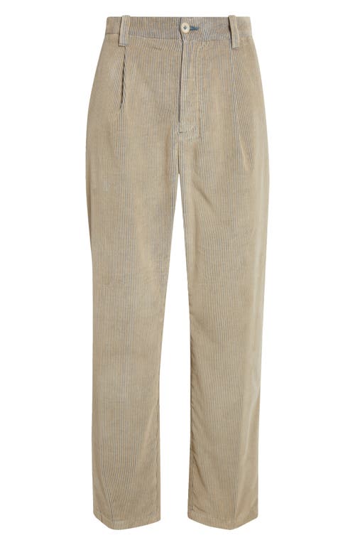 The Elder Statesman Pleated Corduroy Trousers In Neutral