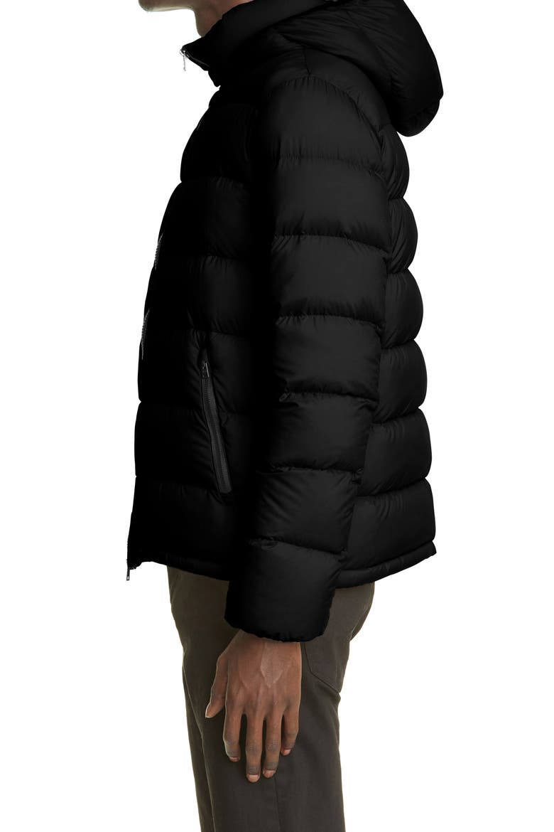Matte Water Repellent Down Puffer Jacket, Alternate, color, BLACK