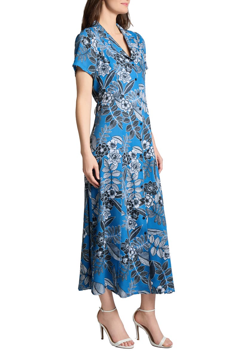 Jones New York Floral Midi Shirtdress, Alternate, color, 