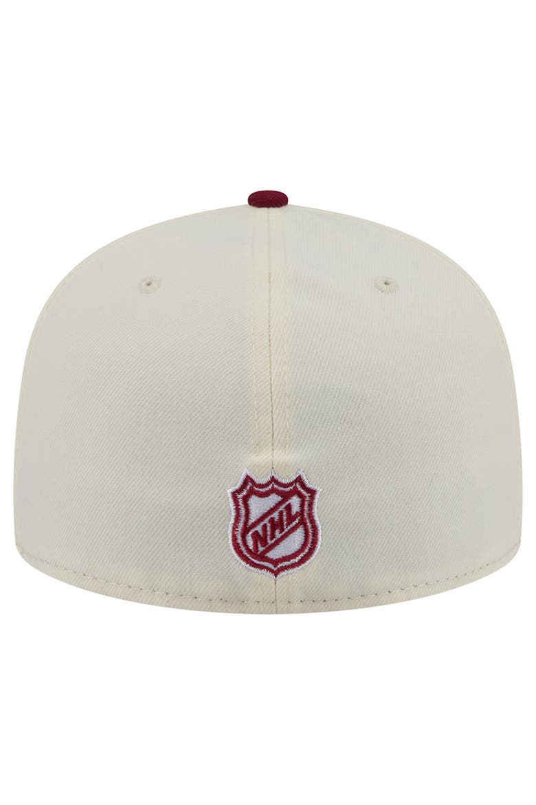 Men's New Era  Cream Colorado Avalanche 250th Anniversary of the United States Two-Tone 59FIFTY Fitted Hat, Alternate, color, Cream
