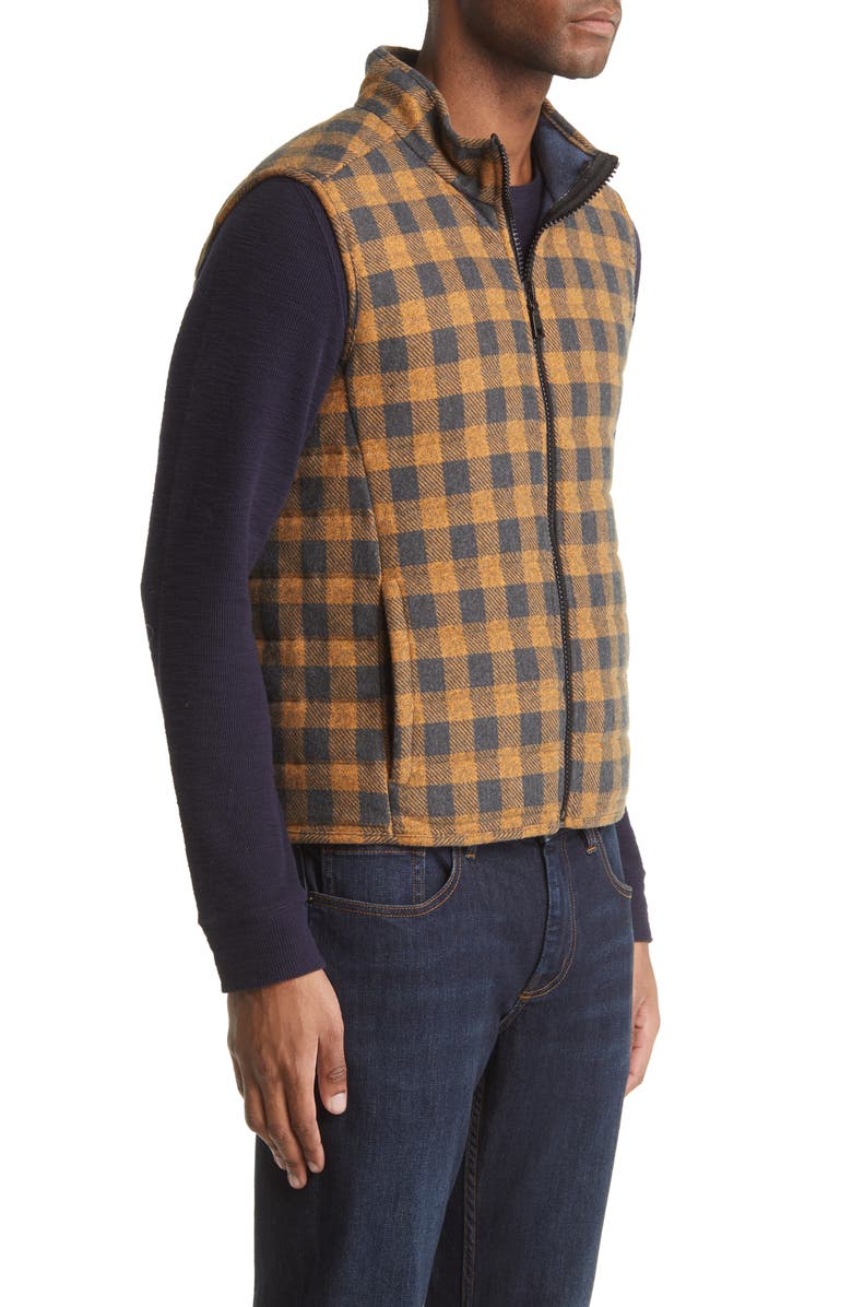 Stone Rose Plaid Quilted Vest, Alternate, color, Camel