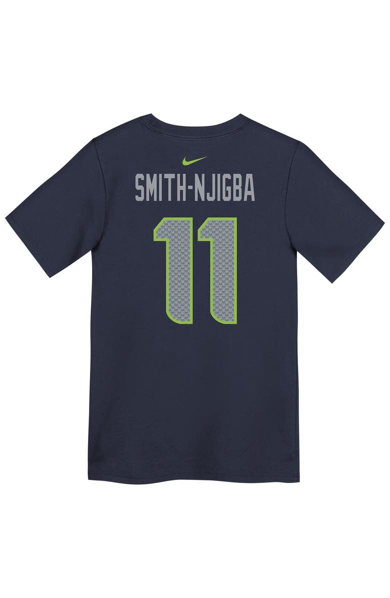 Nike Preschool Nike Jaxon Smith-Njigba College Navy Seattle Seahawks Super Bowl LX Patch Name & Number T-Shirt, Alternate, color, College Navy