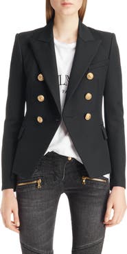 Balmain Double Breasted Wool Blazer