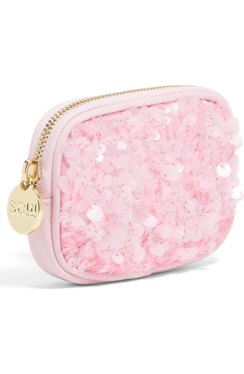 Stoney Clover Lane Micro Sequin Pouch, Alternate, color, Pink