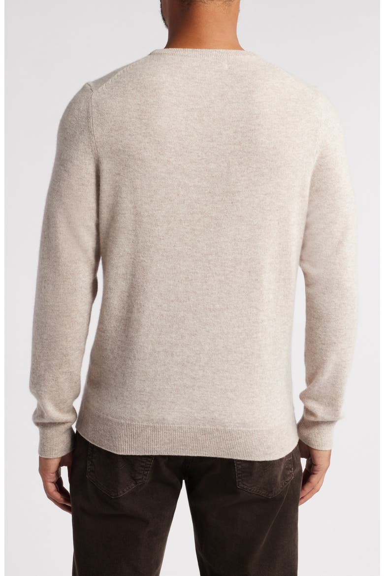 Cashmere Crewneck Sweater, Alternate, color, TAN OXFORD HEATHER