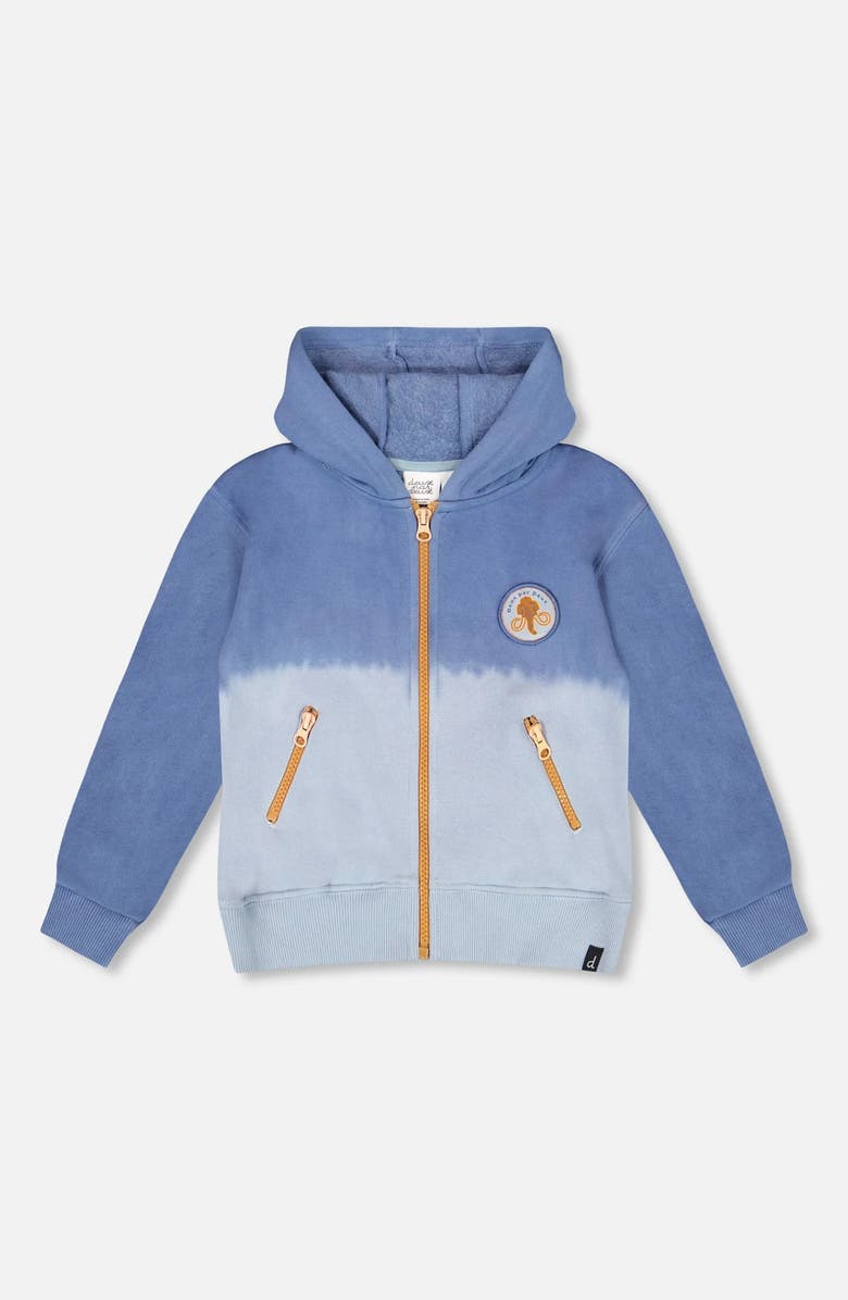 Deux par Deux Full Zip Hooded Fleece Jacket, Main, color,