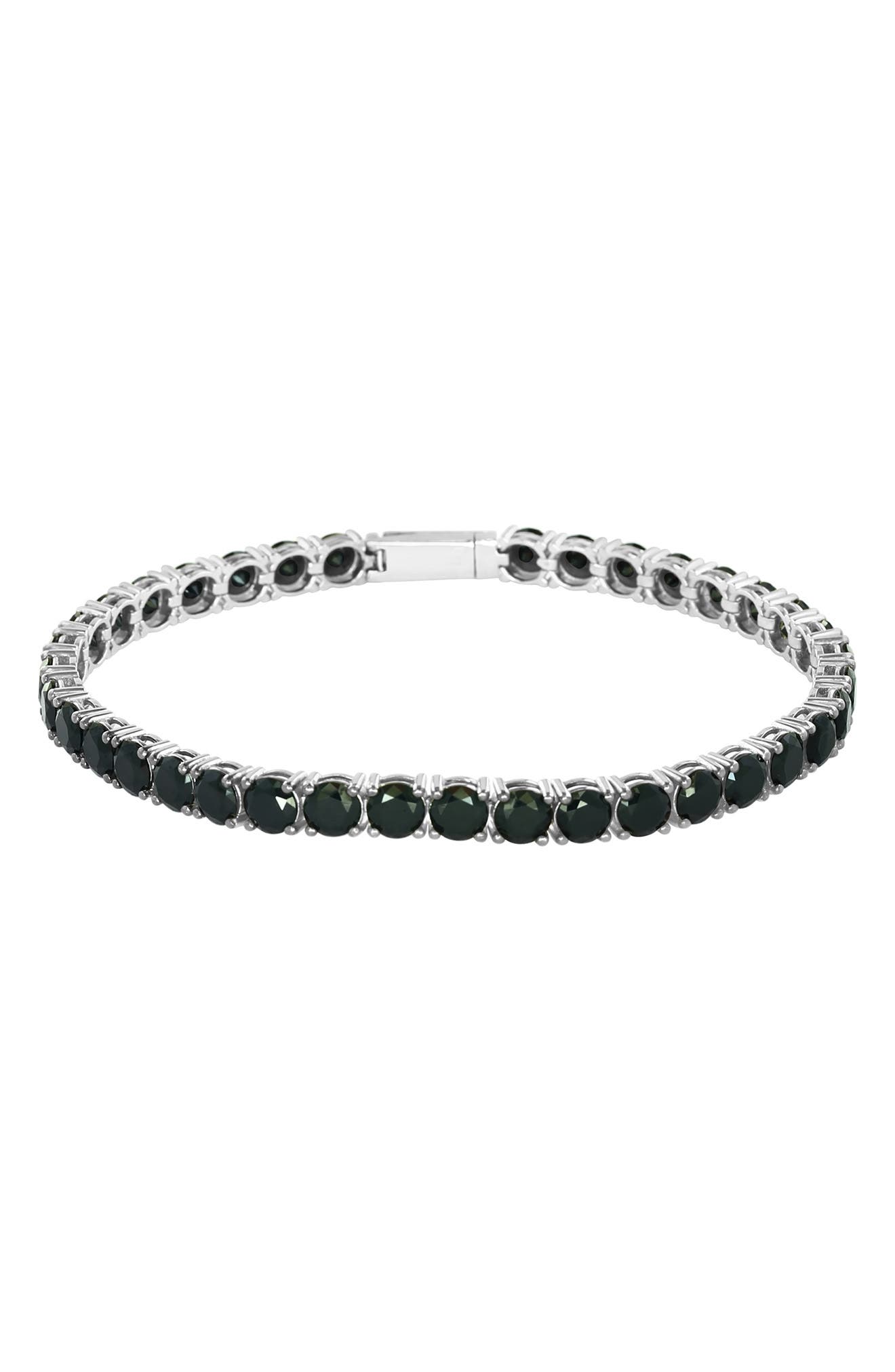 EFFY Sterling Silver Black Spinel Tennis Bracelet