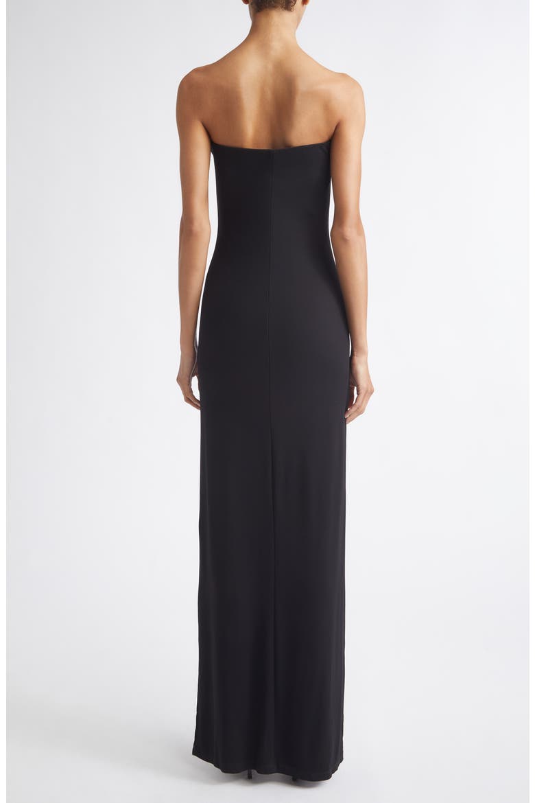 Strapless High Low Bodycon Dress, Alternate, color, BLACK