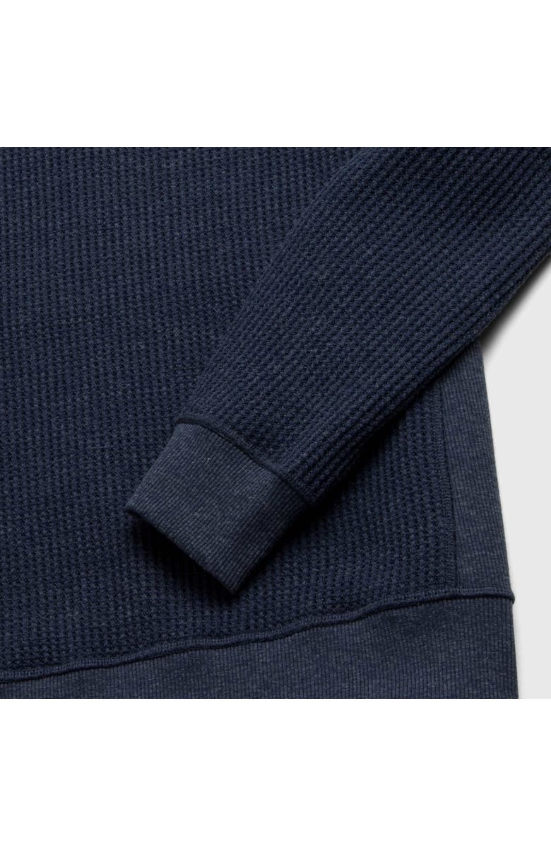 Surfside Supply Co. Butch Waffle Thermal Crewneck, Alternate, color, Navy Heather