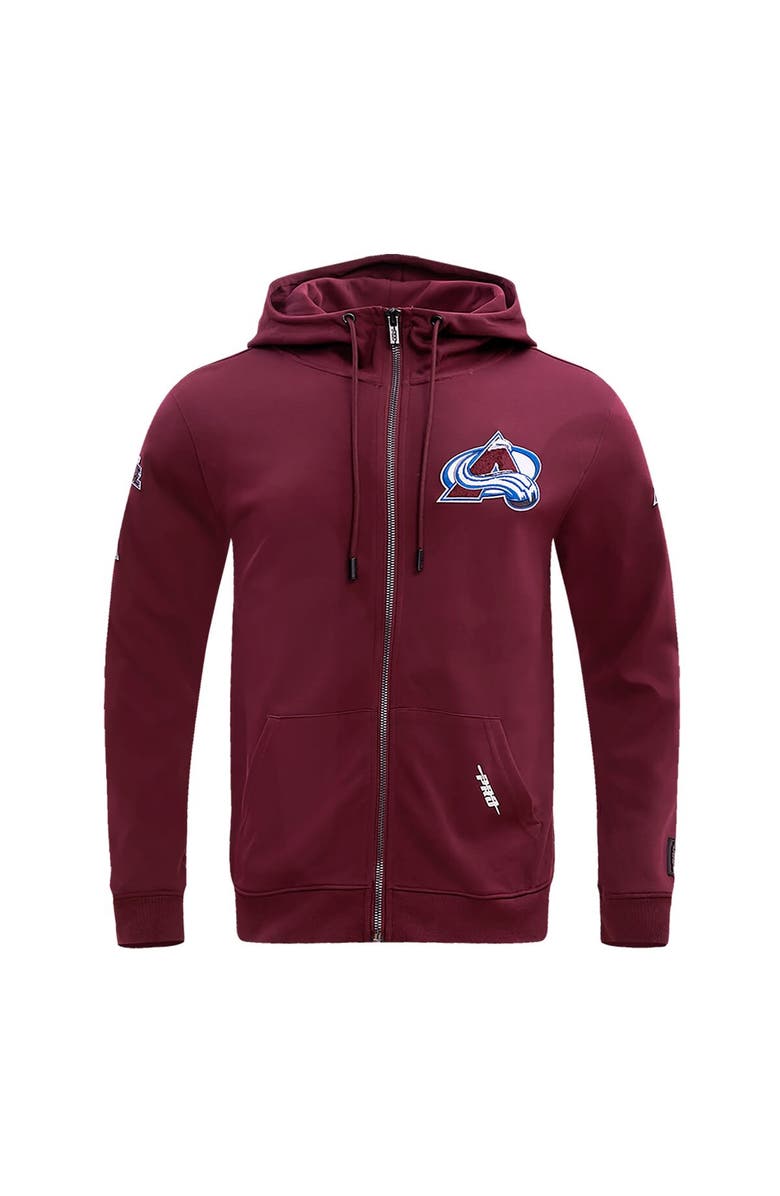PRO STANDARD Men's Pro Standard Burgundy Colorado Avalanche Classic Chenille Full-Zip Hoodie Jacket, Alternate, color, 