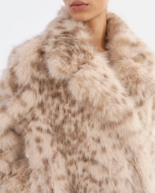Lamarque Ravenna | Faux Fur Coat In Neutral