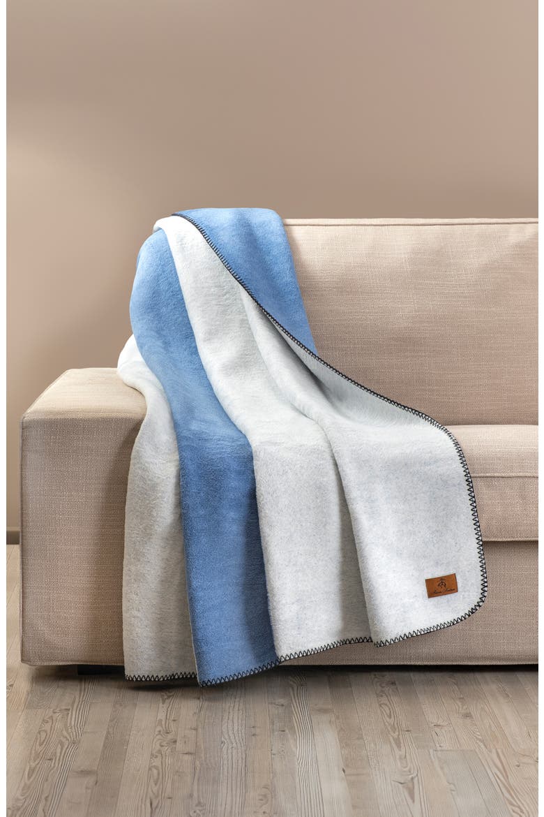 Cotton Blend Throw, Alternate, color, BLUE