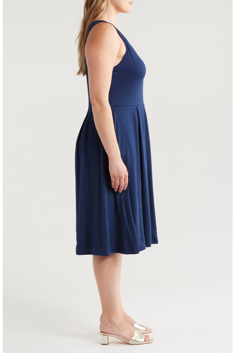 Sleeveless Jersey Dress, Alternate, color, NAVY
