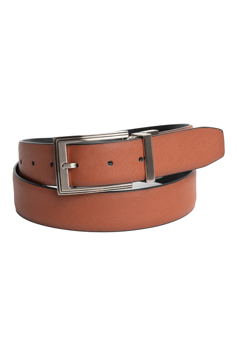 Reversible Leather Belt, Alternate, color, TAN/ BLACK