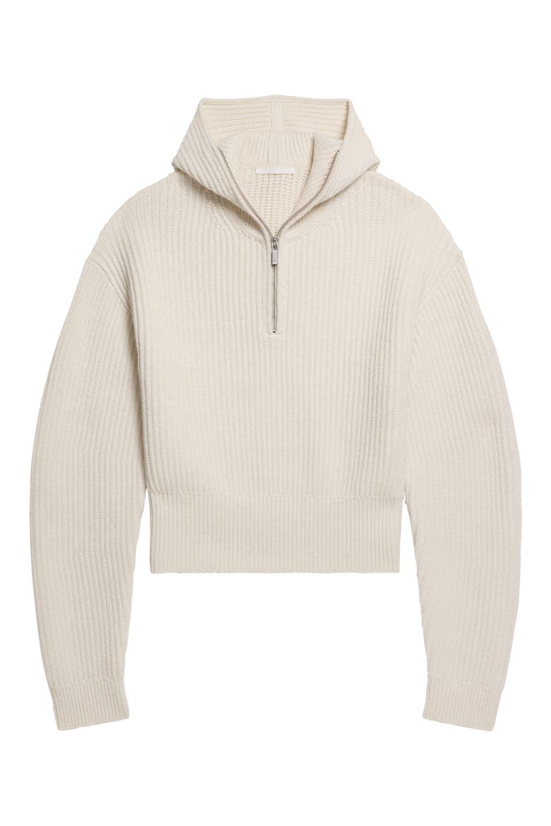 Balaclava Quarter Zip Hoodie, Alternate, color, IVORY