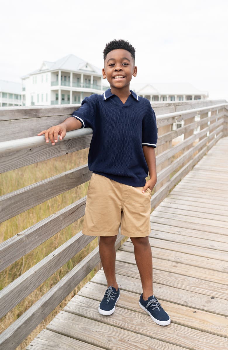 Nordstrom Kids' Essential Stretch Twill Shorts, Alternate, color, Tan Stock