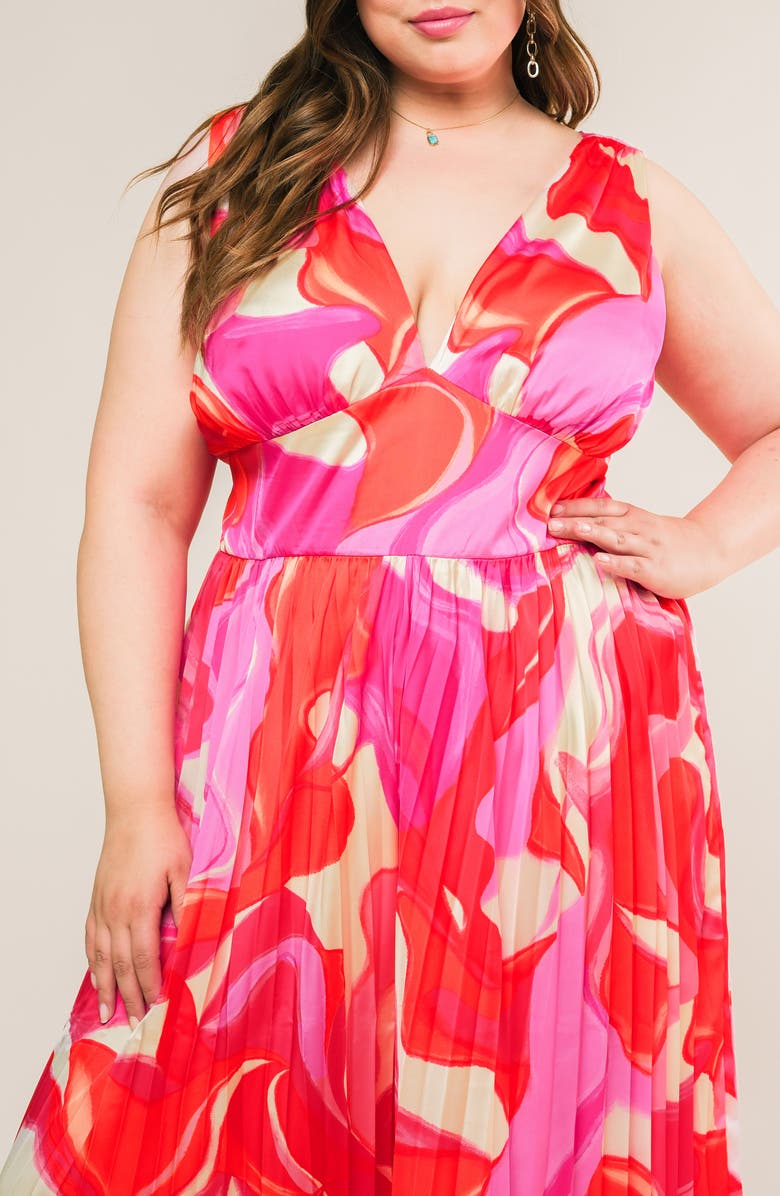 FLYING TOMATO Print Woven Jumpsuit, Alternate, color, Pink Red