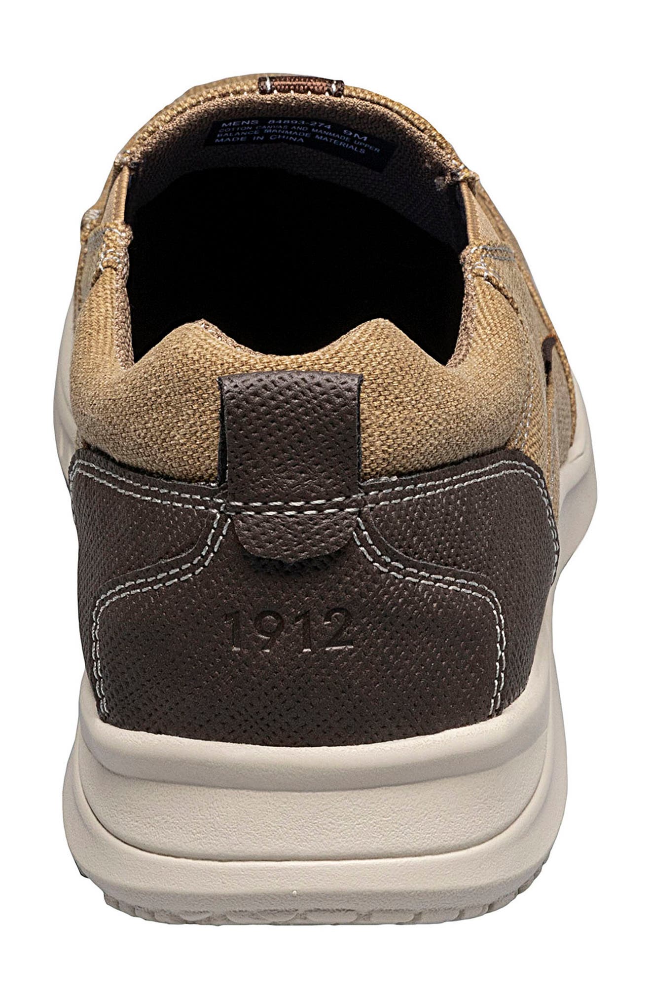 NUNN BUSH Conway Canvas Moc Toe Slip-On Sneaker - Wide Width Available, Alternate, color, 