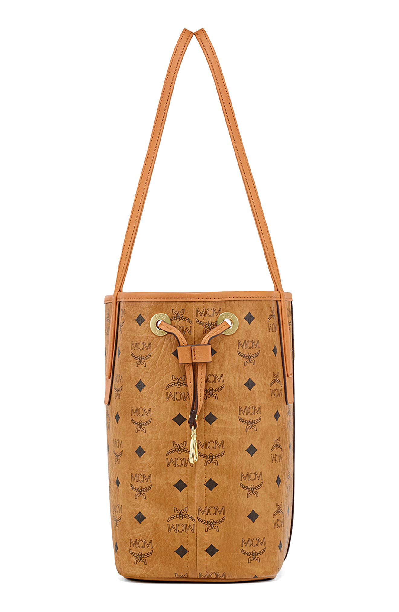 Small Reversible Liz Shopper in Visetos, Alternate, color, COGNAC