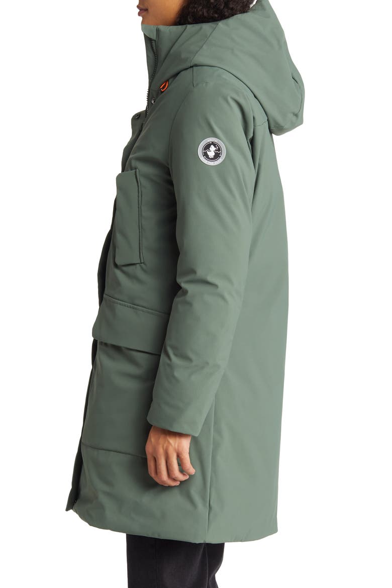 Shani Faux Fur Lined Waterproof Recycled Polyester Parka, Alternate, color, THYME GREEN