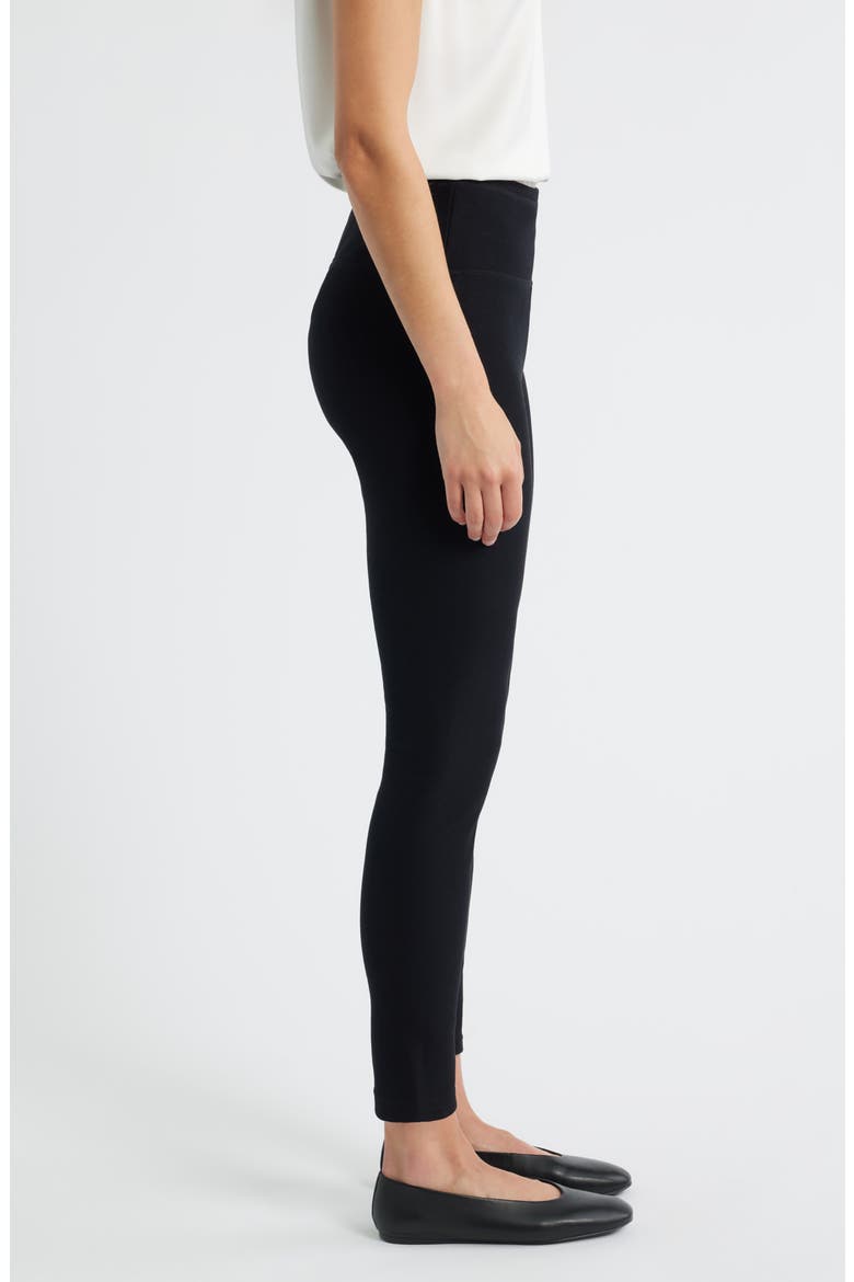 High Waist Winter Denim Leggings, Alternate, color, BLACK