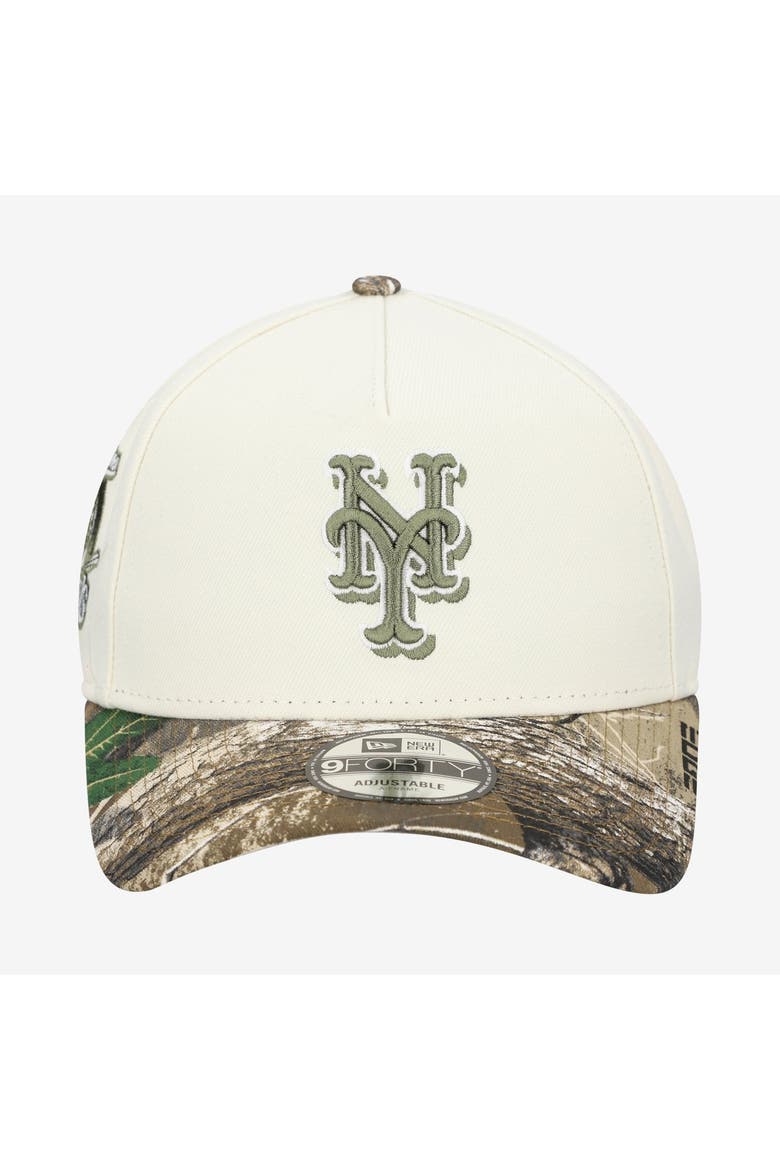 Men's New Era Khaki/Realtree Camo New York Mets 9FORTY A-Frame Adjustable Hat, Alternate, color, Khaki