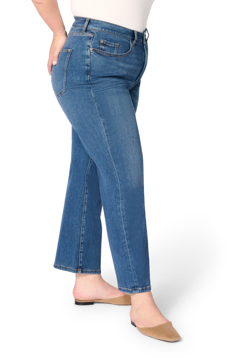 ASE High Waist Straight Leg Stretch Jeans, Alternate, color, TAKEOFF