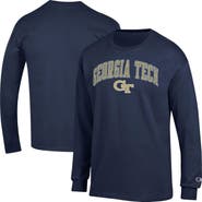 Champion Men's Champion Navy Georgia Tech Yellow Jackets Arch Over Logo Long Sleeve T-Shirt