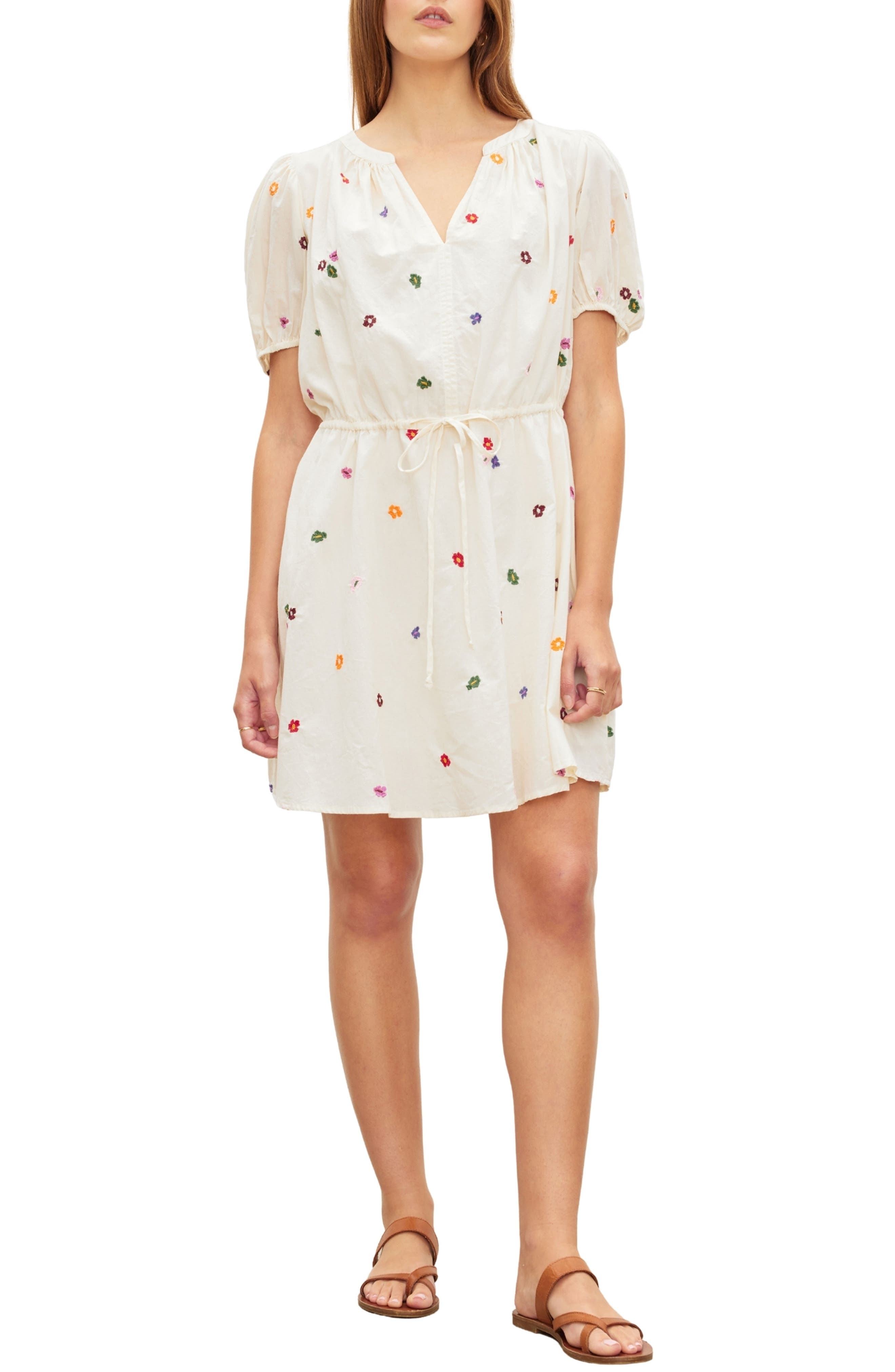 Cleo Embroidered Cotton Minidress