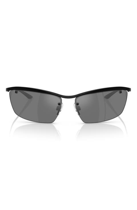 61mm Rimless Rectangular Sunglasses