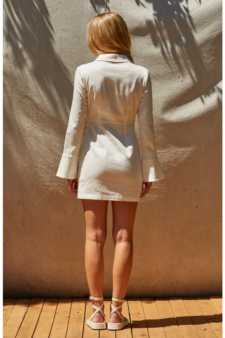 Front Twist Mini Dress, Alternate, color, White