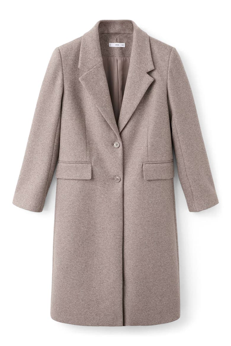 Notch Collar Coat with Removable Bib Insert, Alternate, color, BROWN