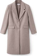 MANGO Notch Collar Coat with Removable Bib Insert