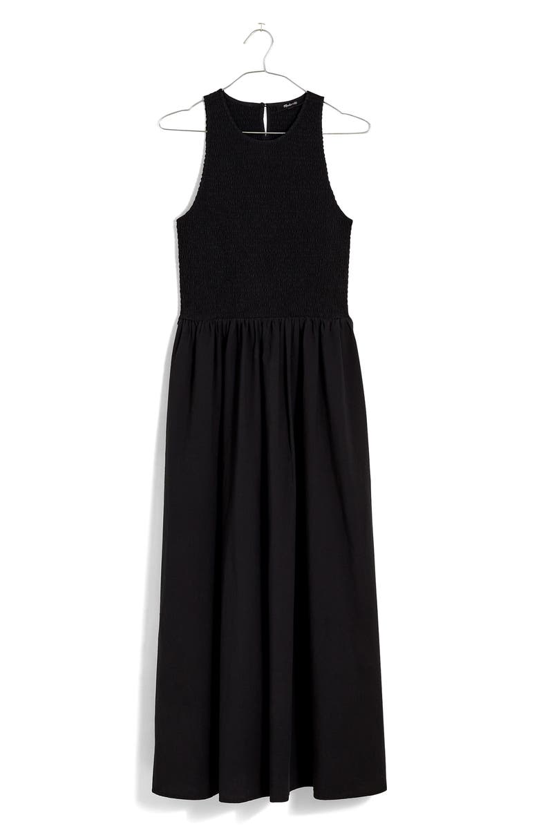 Madewell The Melody Smocked Sleeveless Midi Dress, Alternate, color, 