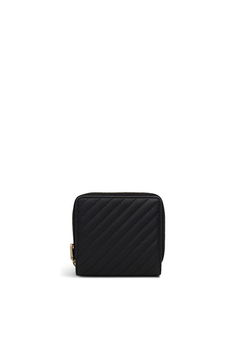 Dukes Place - Quilt Medium Zip Around Wallet, Main, color, Black